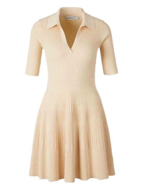 pleated collared dress