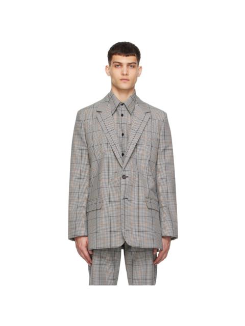 Gray Check Blazer