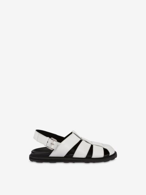SANDALS IN BRUSHED CALF LEATHER SPORTY