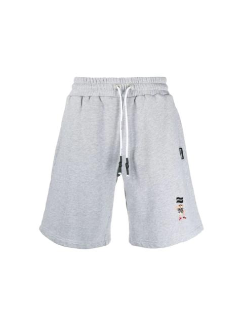 Palm Angels Pirate Bear Track Shorts Grey