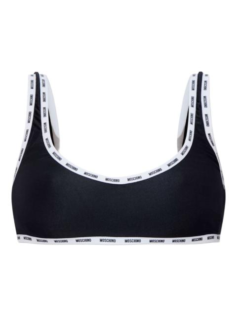 logo-trim bikini top