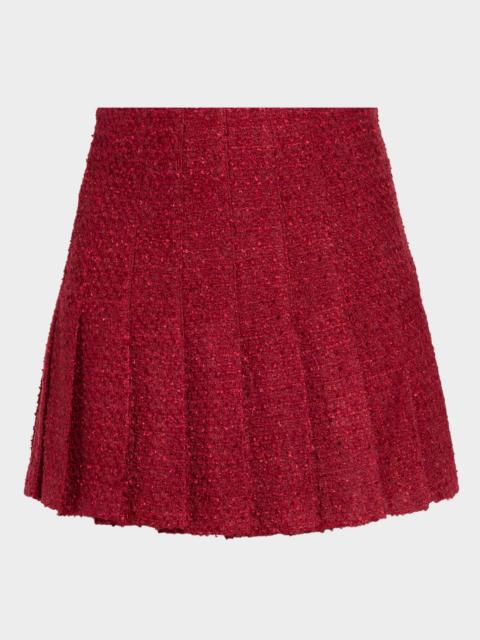 Carter Pleated Tweed Mini Skirt
