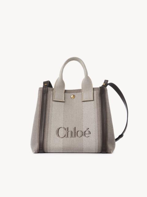 SMALL CHLOÉ CARRY TOTE BAG IN CANVAS