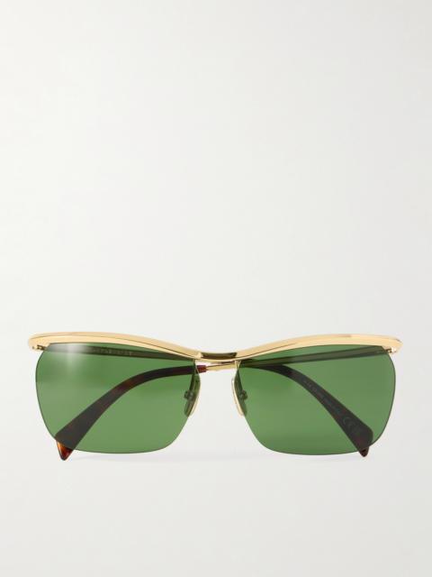 Square-frame Gold-tone Sunglasses