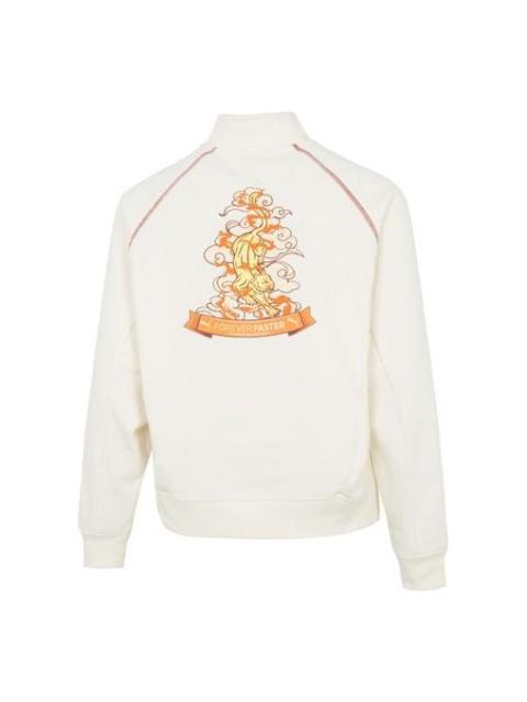 (WMNS) PUMA Das Cc Graphic Half-Zip Crew 'White' 539911-93