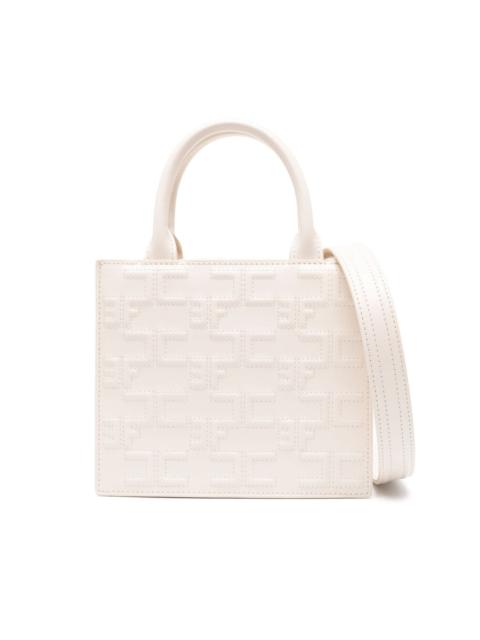 small monogram-embossed tote bag
