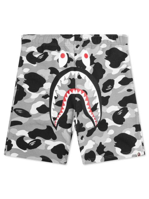 1ST CAMO SHARK REGULAR FIT SWEAT SHORTS - GRAY