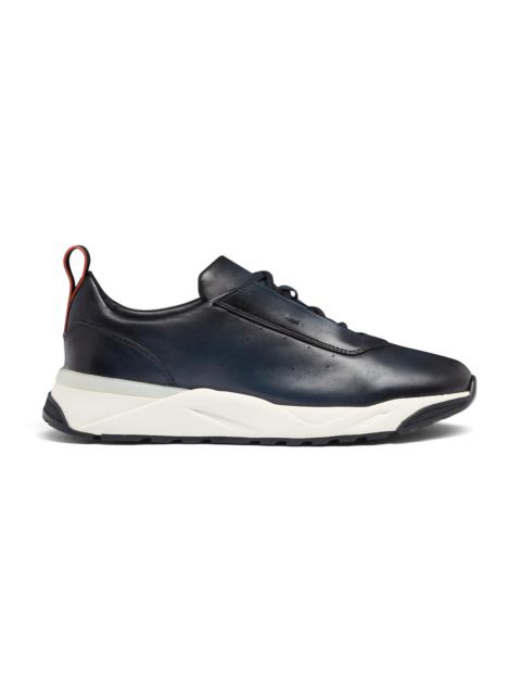 Men's blue leather sneaker
