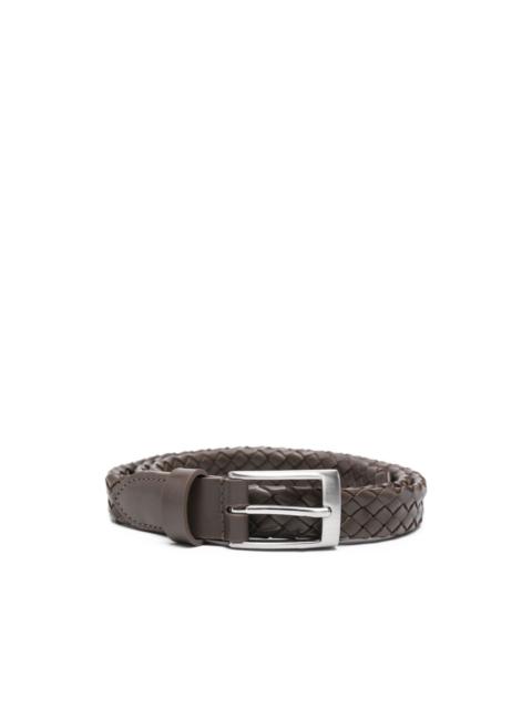 braided leather belt