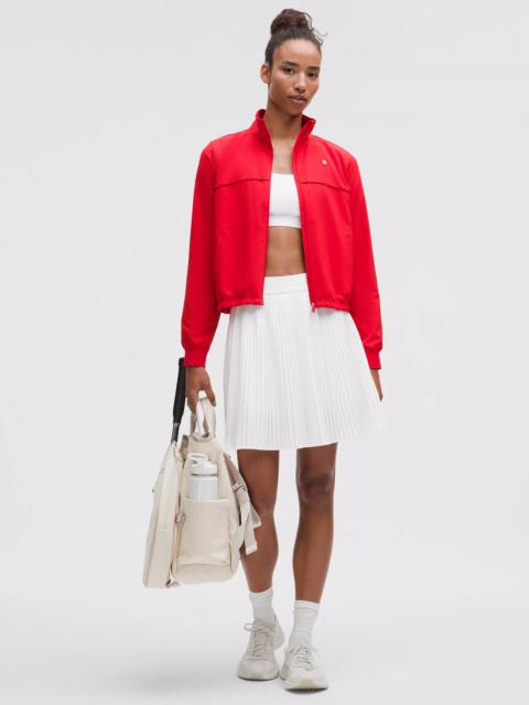 Pleated High-Rise Knee-Length Tennis Skirt