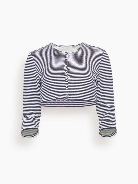 Catherine Striped Top in Maritime Blue/Cream Multi