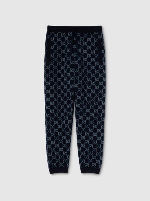 GG knit double wool leisure pants