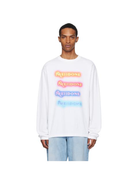 White Neon Logo Long-Sleeved T-shirt