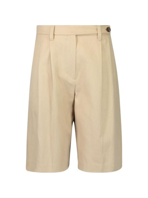 pleated bermuda short