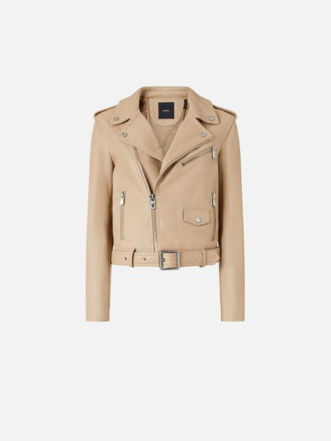 SOFT NAPPA LEATHER BIKER JACKET