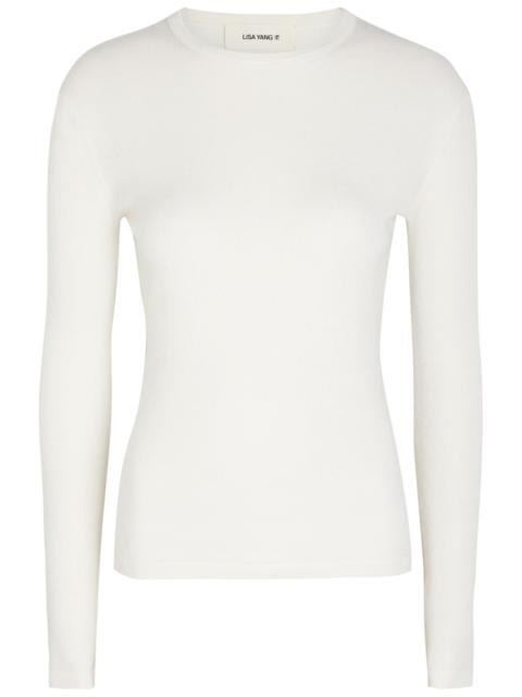 Lisa Yang Vivian Long Sleeve Cotton and Cashmere-blend top