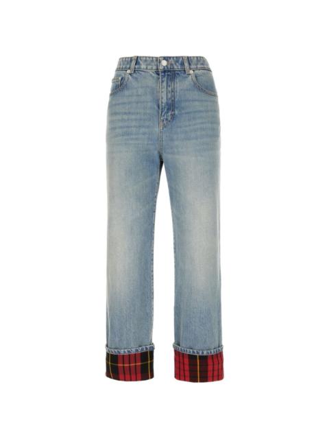 wash cuff jeans