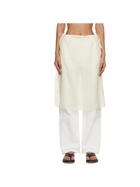 Off-White See-Through Layering Midi Skirt