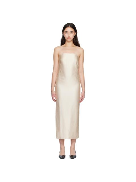 Beige GIULIA Bustier Midi Dress