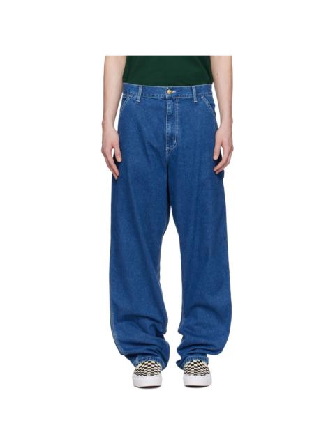 Blue Single Knee Jeans