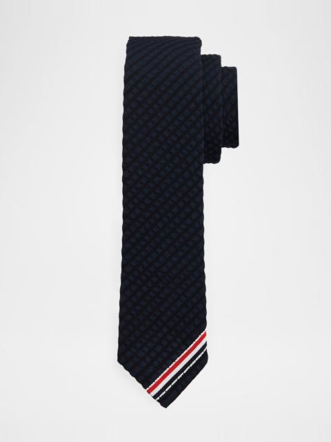 Men & apos;s Grosgrain-Trim Classic Wool Tie