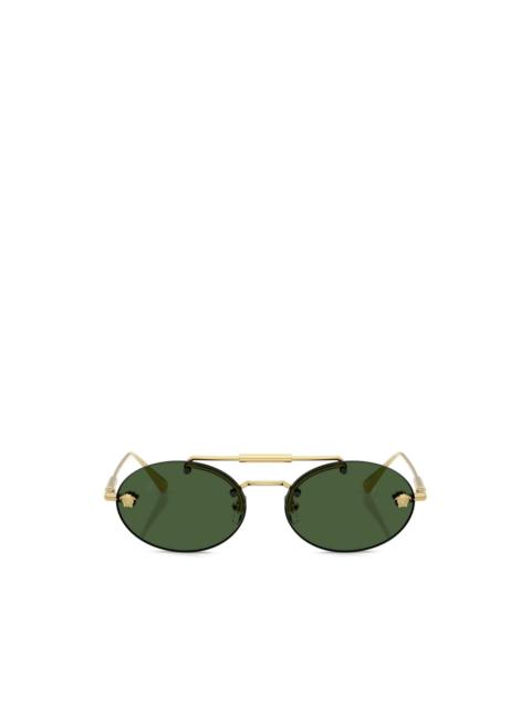 oval-frame sunglasses