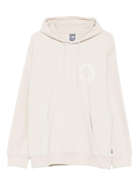 circular-logo print hoodie