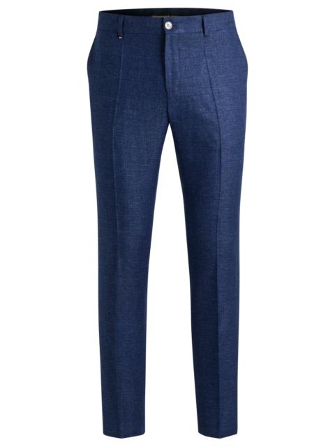 FORMAL TROUSERS IN MICRO-PATTERNED STRETCH FABRIC