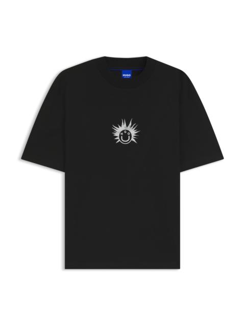 COTTON-JERSEY T-SHIRT WITH HAPPY HUGO ARTWORK