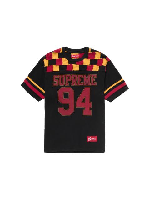 Supreme Patchwork Yoke Football Top Black