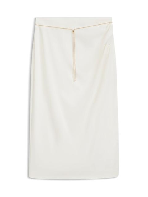 PENCIL SKIRT WITH GOLD-TONE CHAIN BELT