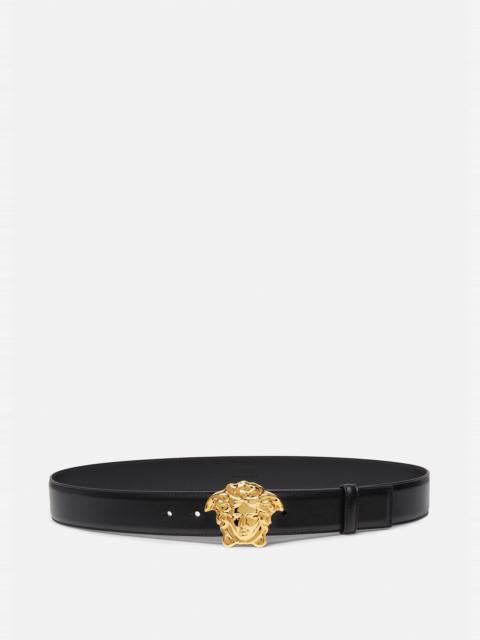 La Medusa Leather Belt Flat