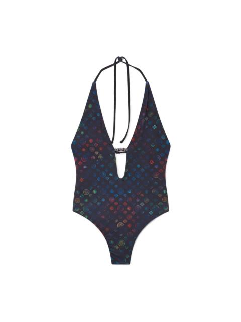 Monogram Plunge Swimsuit