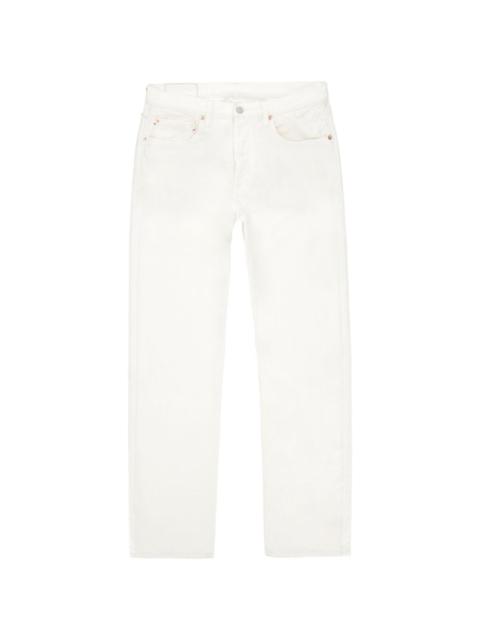five pocket denim straight-leg jeans