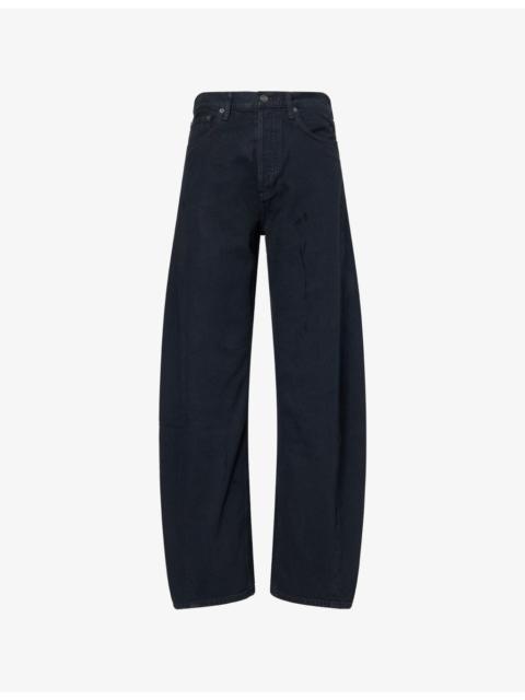 Luna Pieced Barrel-Leg Denim Jeans