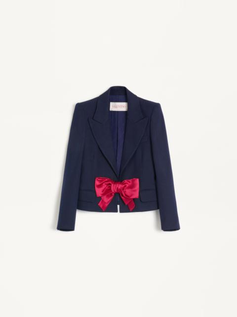VISCOSE JACKET WITH BOW