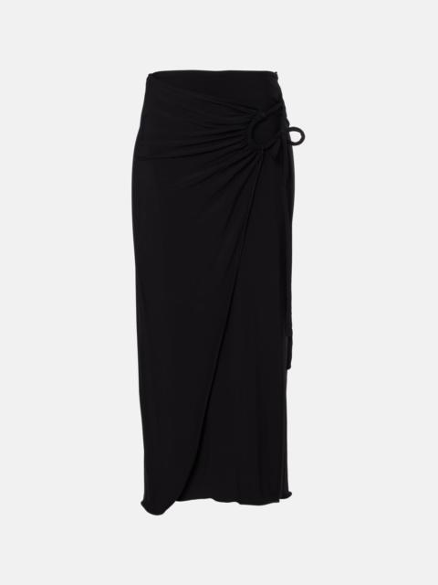 Jersey midi skirt