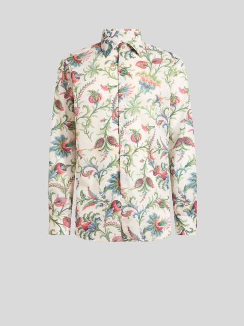 FLORAL COTTON MUSLIN SHIRT