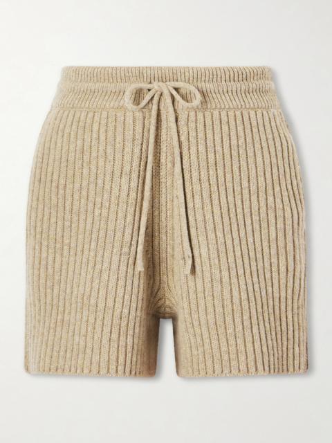 Ribbed Wool And Cashmere-blend Shorts