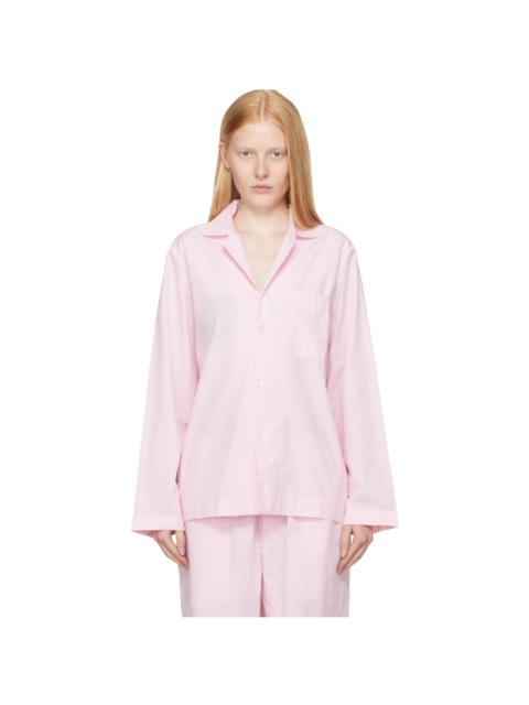 Pink Poplin Long-Sleeved Pyjama Shirt