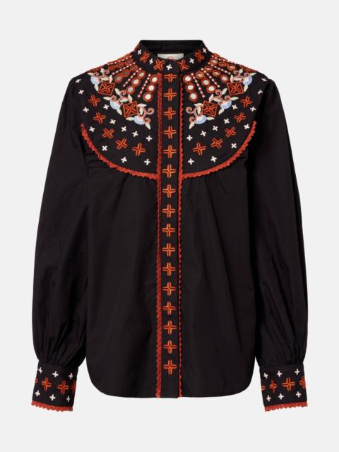 Embroidered cotton shirt