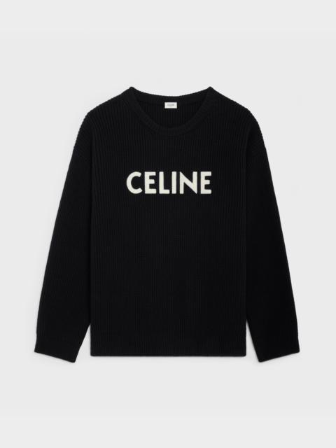 celine oversized sweater in ribbed wool