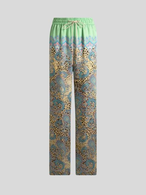 WIDE-LEG TROUSERS WITH PLACED PAISLEY AND ANIMAL PRINT