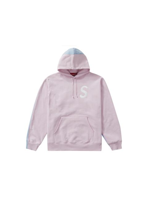 Supreme S Logo Split Hooded Sweatshirt Light Pink