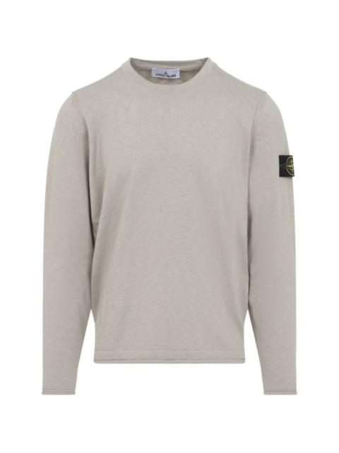 logo-patch crew-neck sweater