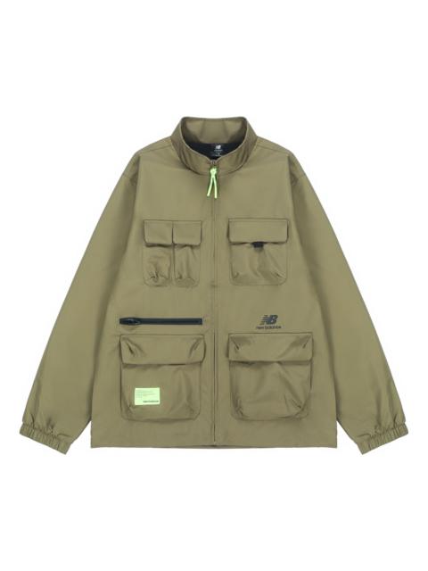New Balance Men's New Balance Casual Sports Stand Collar Woven Military Green Jacket AMJ21368-NTD