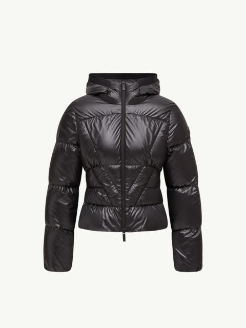 Wineck Hooded Geometric-Quilted Short Down Jacket
