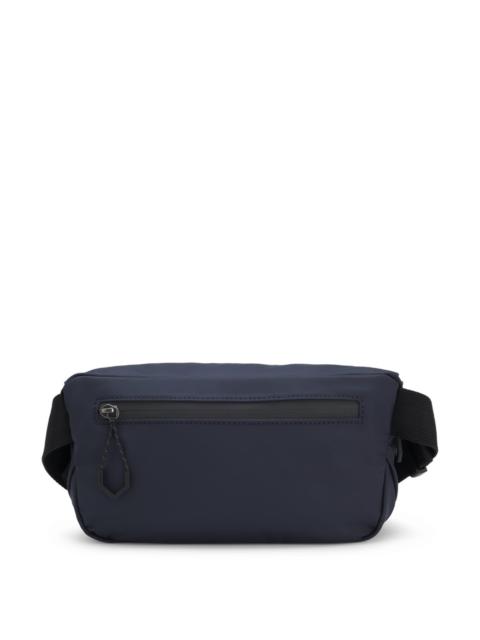 FAUX-LEATHER BELT BAG WITH REFLECTIVE ZIPS