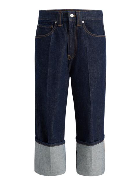 Boyle Cuffed Rigid Capri Jeans dark wash
