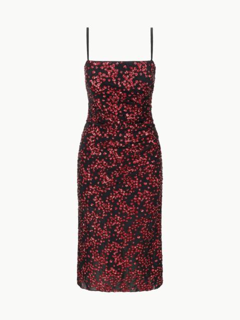 STAUD FLORENTINA DRESS POPPY